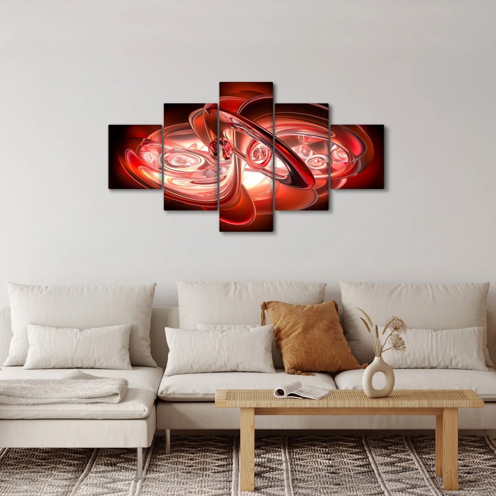 Obraz - czerwone kształty (125x70 cm)