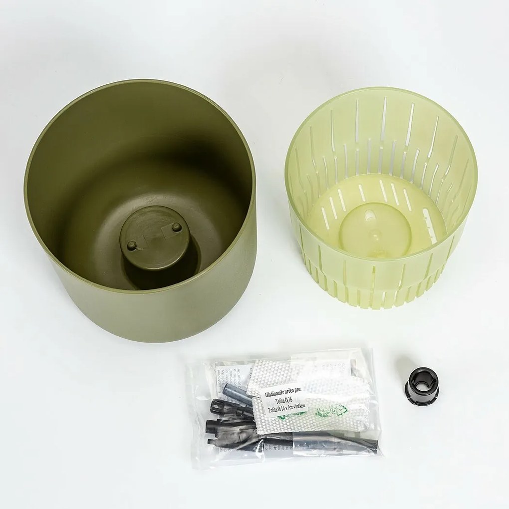 Plastia Doniczka samonawadniająca Tolita Air zielony, śr. 16 cm, śred. 16 cm