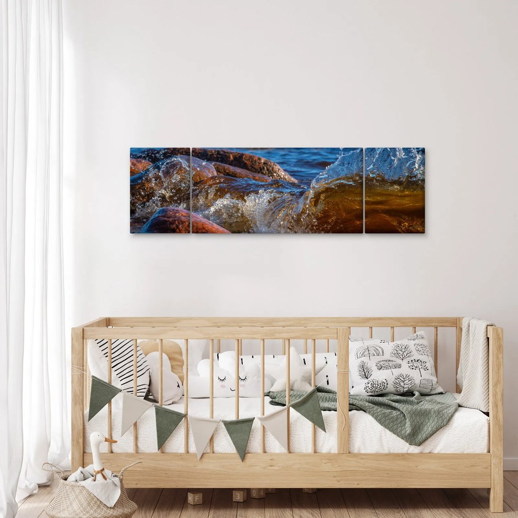 Szczegółowy obraz - woda między kamieniami (170x50 cm)