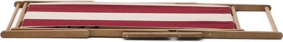 Czerwony drewniany leżak ogrodowy Vilara – Kave Home