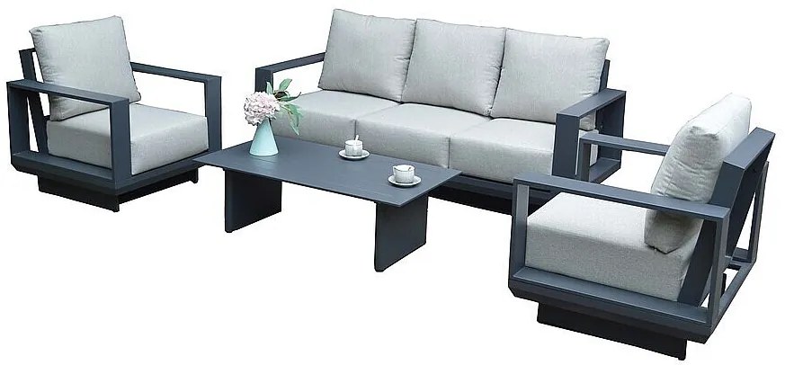 Zestaw aluminiowy dla 5 osób APOLO (antracyt)