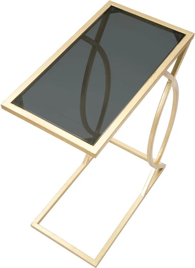 Stolik ze szklanym blatem 25.5x45.5 cm Glam – Mauro Ferretti