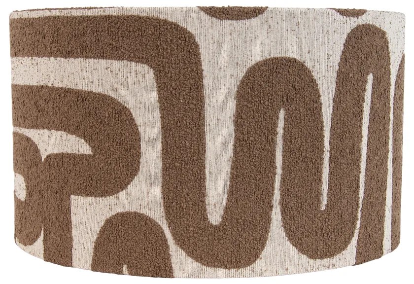 Abażur z tkaniny brązowy z beżowymi paskami 35/35/20 Nowoczesny
