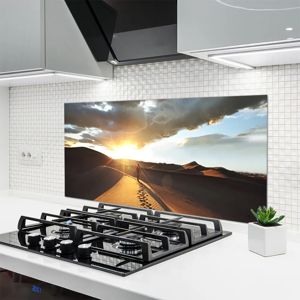 Szkło do Kuchni na Ścianę Bezkres Piaszczystej Pustyni