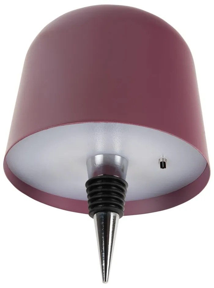 Wrzosowa lampa stołowa LED na butelkę z metalowym kloszem (wysokość 13 cm) Cone Hat LED – Leitmotiv