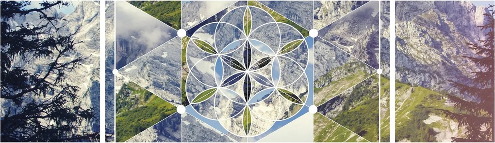Obraz - Figura geometryczna (170x50 cm)