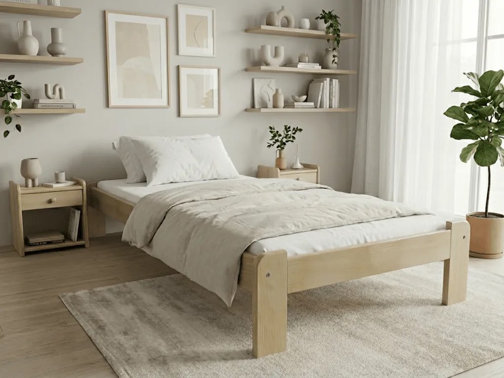 Łóżko ADA 90 x 200 cm, sosna Stelaż: Bez stelaża, Materac: Materac Coco Maxi 20 cm