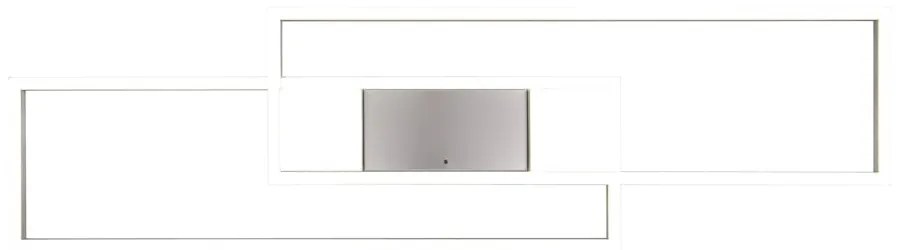 Lampa sufitowa LED ze zdalnym sterowaniem i ściemniaczem w kolorze srebra 28x100 cm Albany – Trio