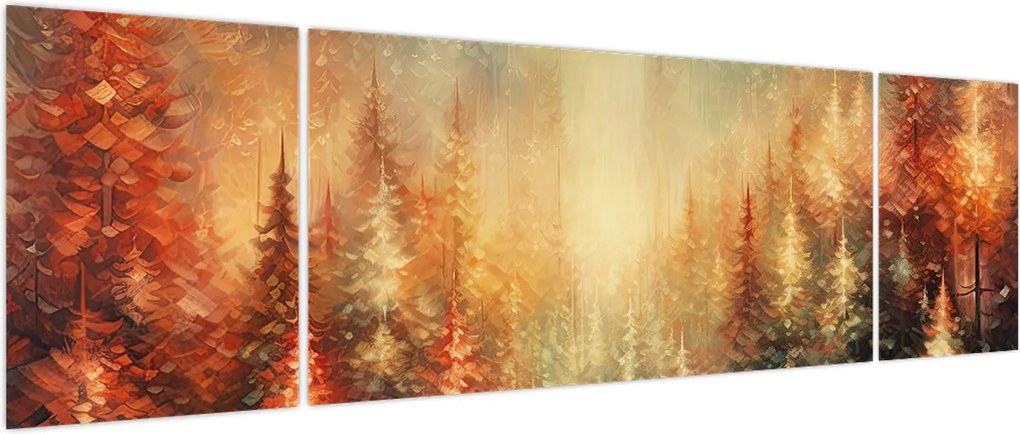 Obraz - Malowanie lasów (170x50 cm)