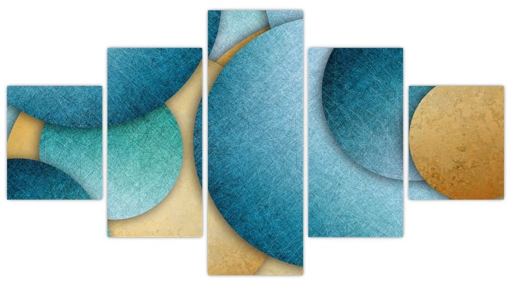 Obraz kręgów abstrakcji (125x70 cm)