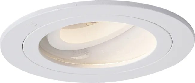 Zestaw 6 nowoczesnych reflektorów wpuszczanych, białych, obrotowych i uchylnych IP44 - Chuck