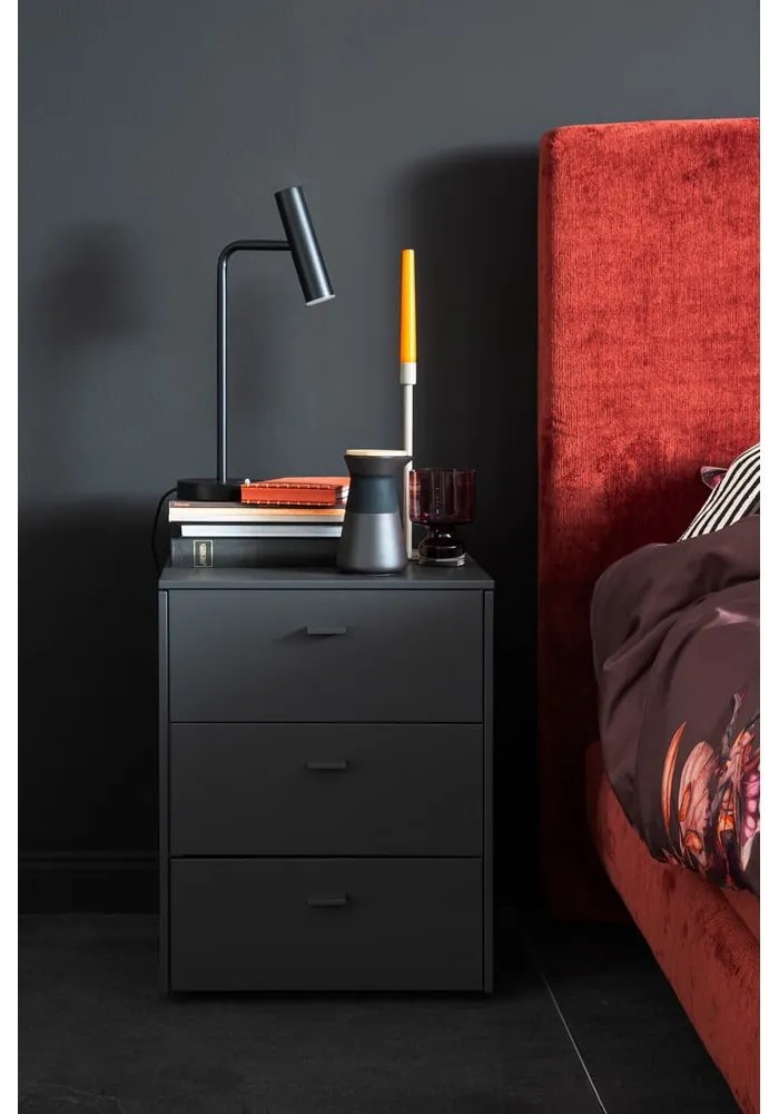 Czarna lampa stołowa LED ze ściemniaczem (wysokość 48 cm) Stina – Fischer & Honsel