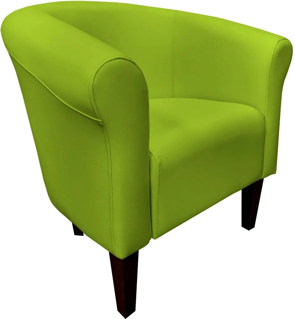 Fotel Milo tkanina Eko-skóra elegancki fotel do salonu i gabinetu : Kolor nogi - Venge, Kolor tkaniny - EKO-SKÓRA - 5D, Wysokość nogi - 20 cm