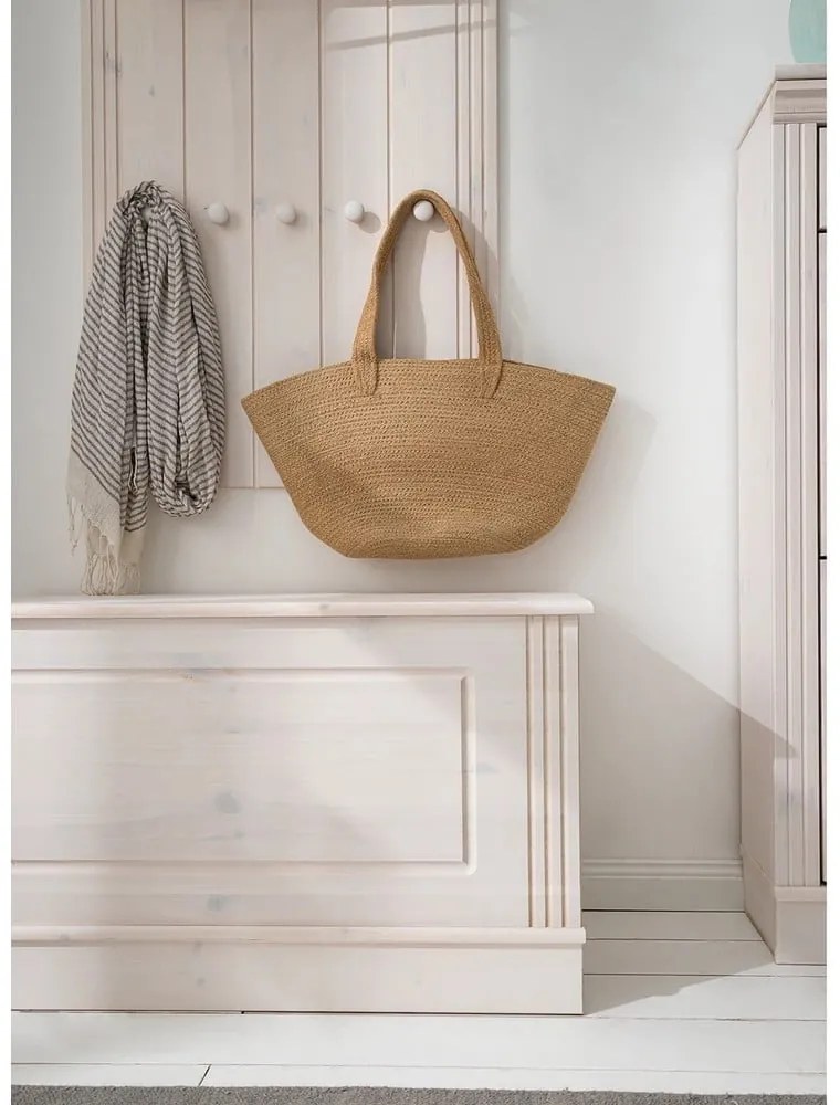 Biała skrzynia z litego drewna sosnowego 80x45 cm Anita – Støraa