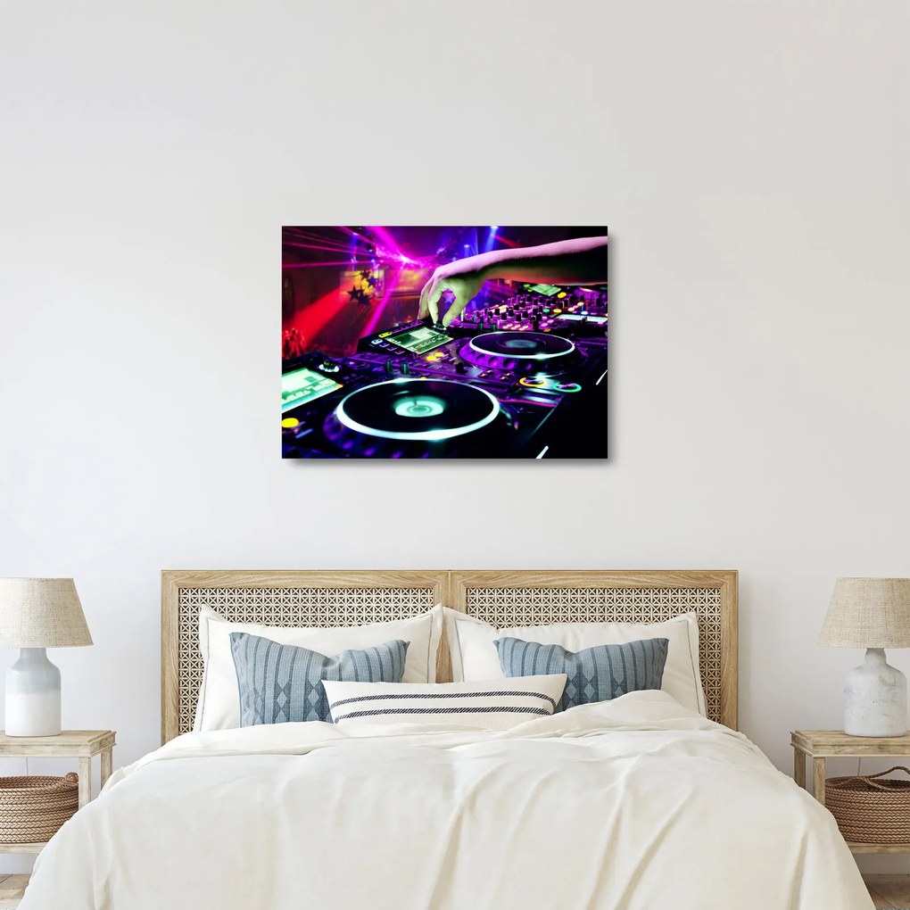 Obraz na szkle - DJ (70x50 cm)