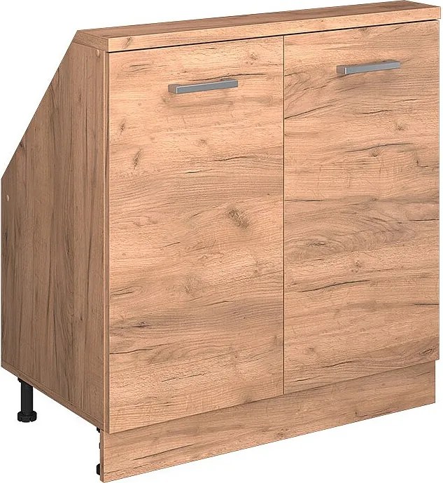 Szafka kuchenna na dach skośny złoty dąb energetyczny 80x46x81.6 r-line