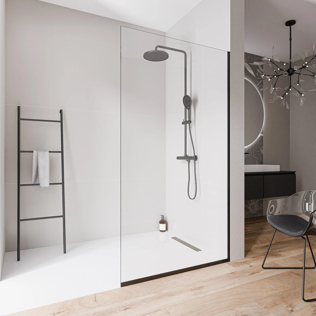 Ścianka prysznicowa Walk-In EX102-2 bezpieczne szkło Nano 10mm