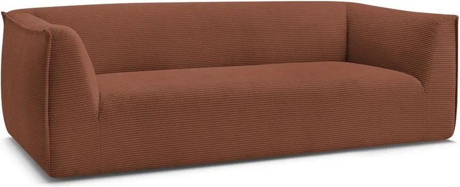 Pomarańczowa sztruksowa sofa 242 cm Giorgia – Bobochic Paris