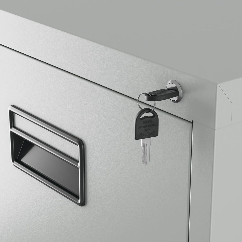 Metalowa szafka kartotekowa 46x62x132 cm Sara V004 szara