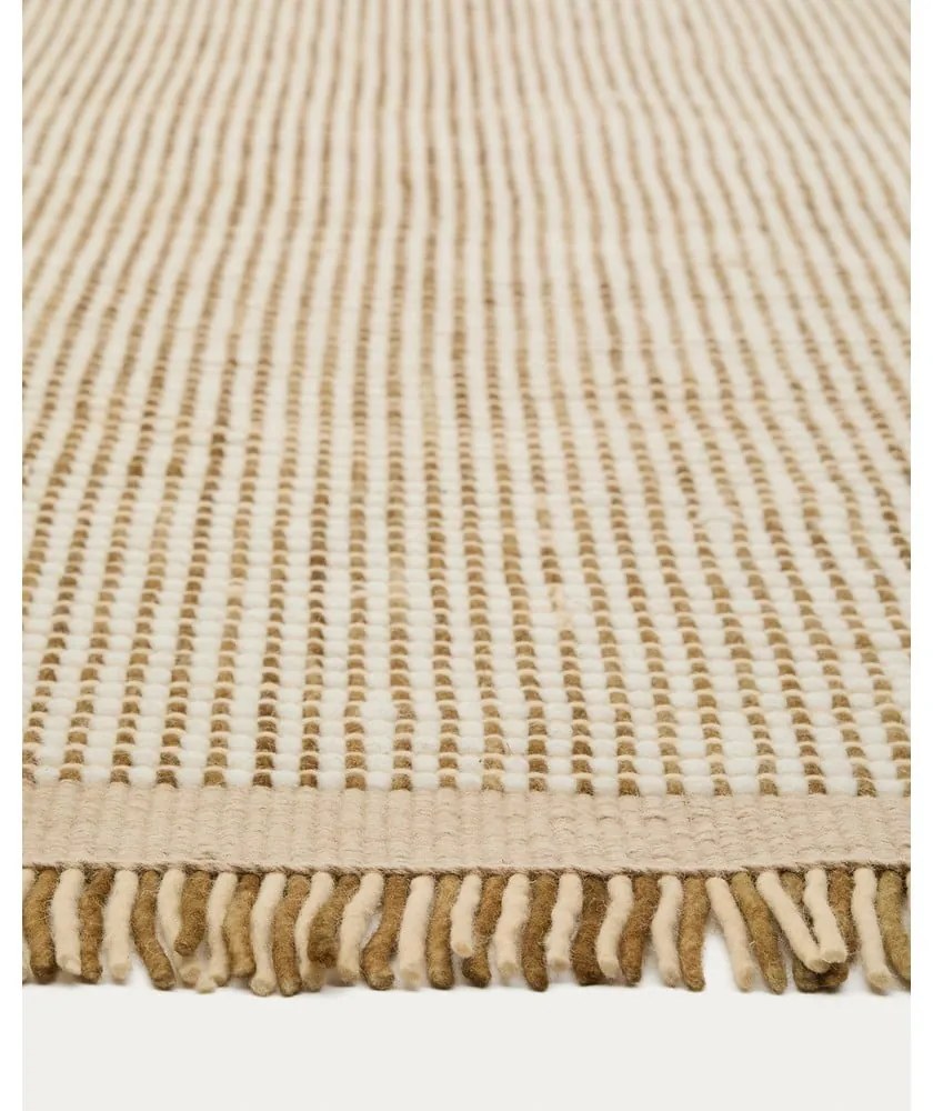 Beżowy wełniany dywan dwustronny tkany ręcznie 160x230 cm Blart – Kave Home