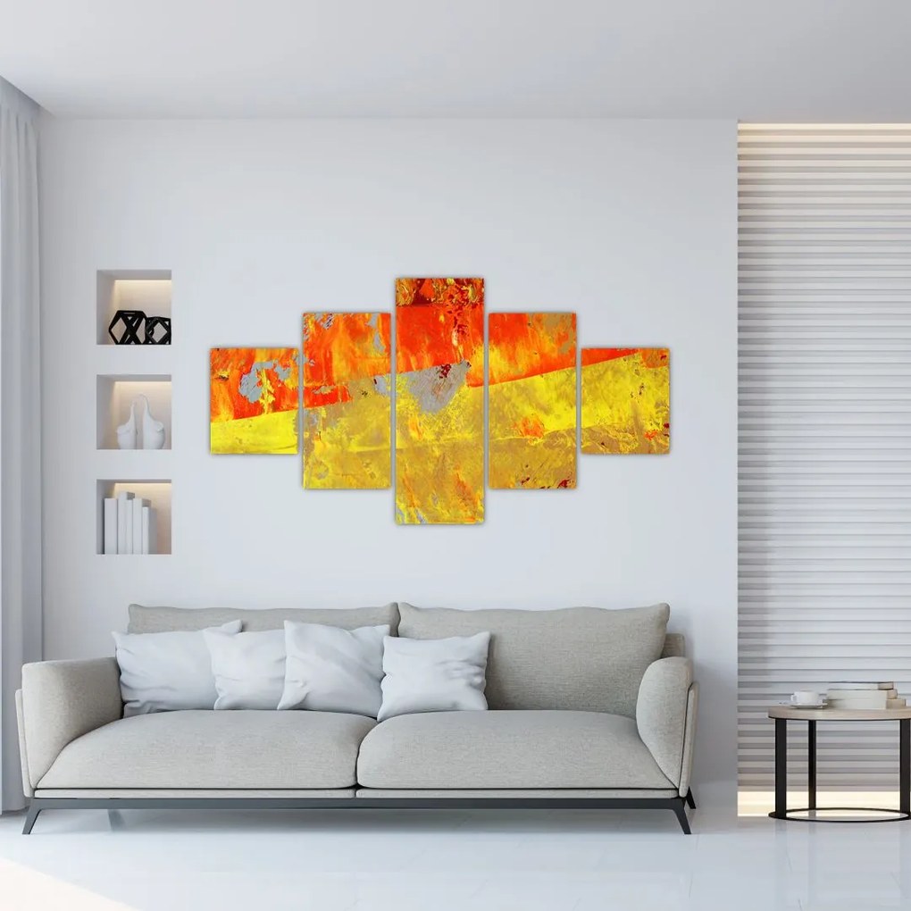 Obraz abstrakcji - malarstwo (125x70 cm)