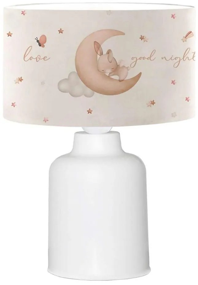 Lampka dziecięca CANDY 1xE27/40W/230V biała/beżowa