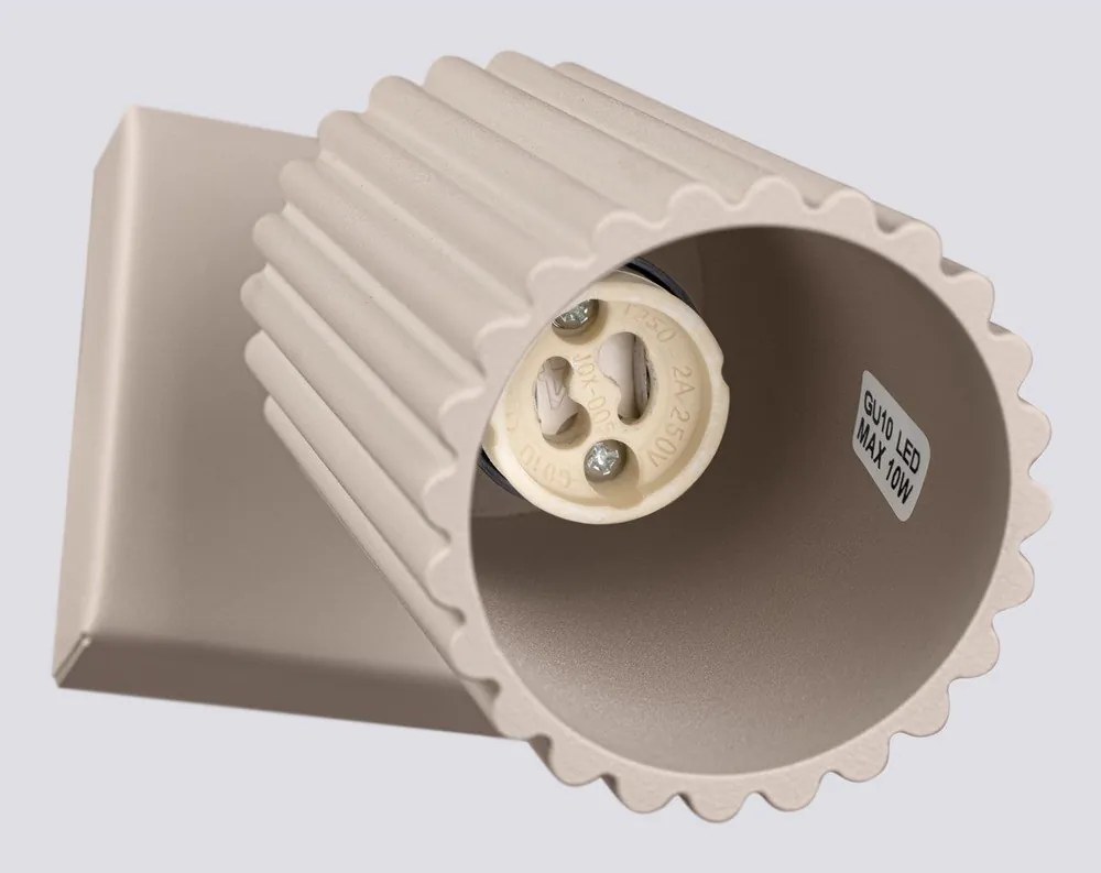 Szarobrązowa metalowa lampa punktowa 8x16 cm Gleam – Sollux