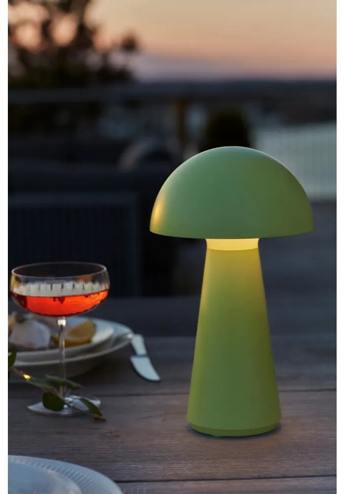 Zielona lampa stołowa LED ze zdalnym sterowaniem (wysokość 28 cm) Sam – Sirius