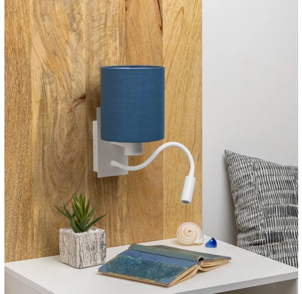 Brilagi - LED Kinkiet NUBILA 1xE27/25W/230V+ LED/3W biały/ciemnoniebieski