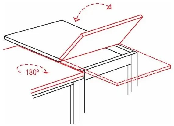 Stół rozkładany FLIP 80(160)x80 dąb artisan/czarny SIGNAL