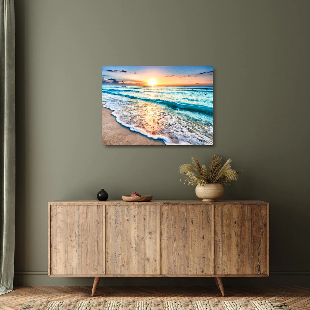 Obraz na szkle - Plaża morska (70x50 cm)