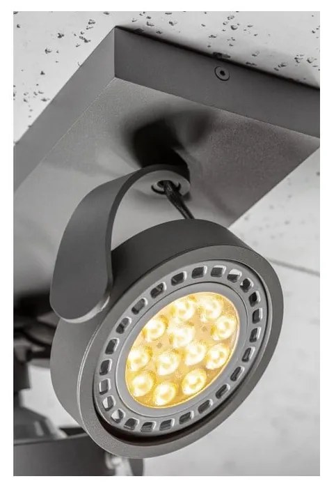 Szara lampa sufitowa z metalowym kloszem 12x36,5 cm Wally – GTV
