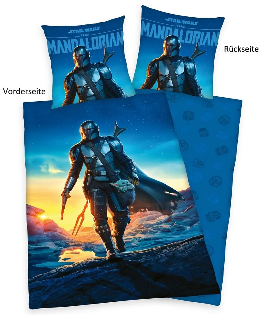 Herding Pościel bawełniana Mandalorian, 135 x 200 cm, 80 x 80 cm