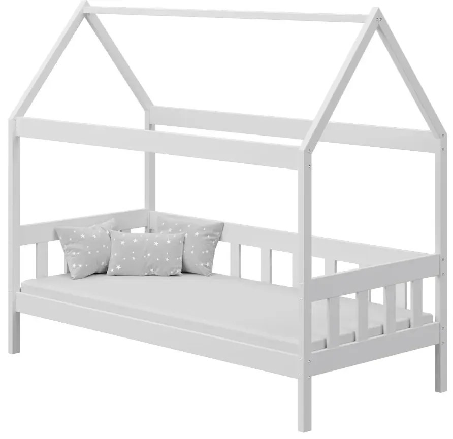 Białe sosnowe łóżko domek dla dziecka G9-Z69