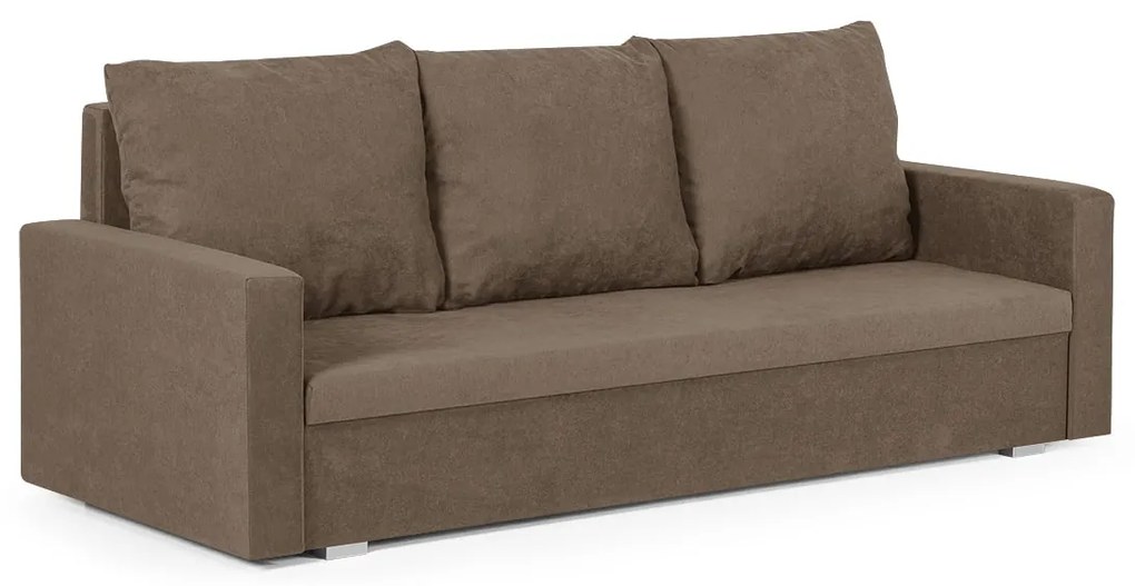 Kanapa sofa 3 os z funkcją spania DELTA Brązowy