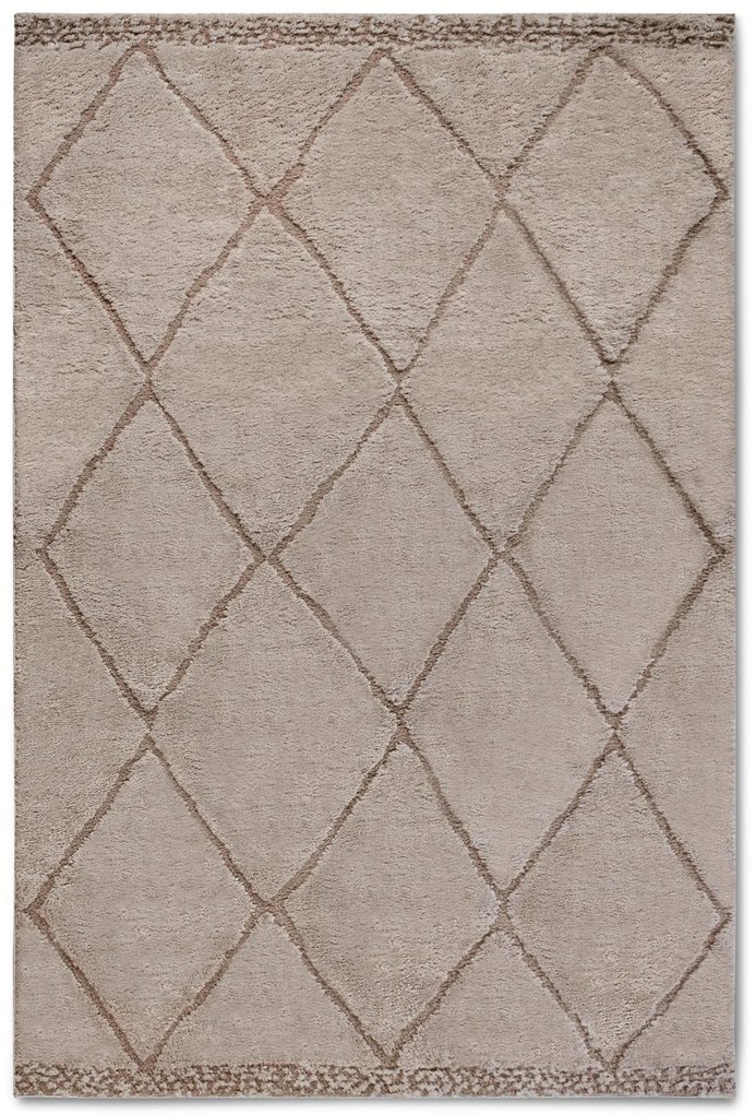 Dywan nowoczesny Gallery 3D Romby beżowy 200 cm x 280 cm