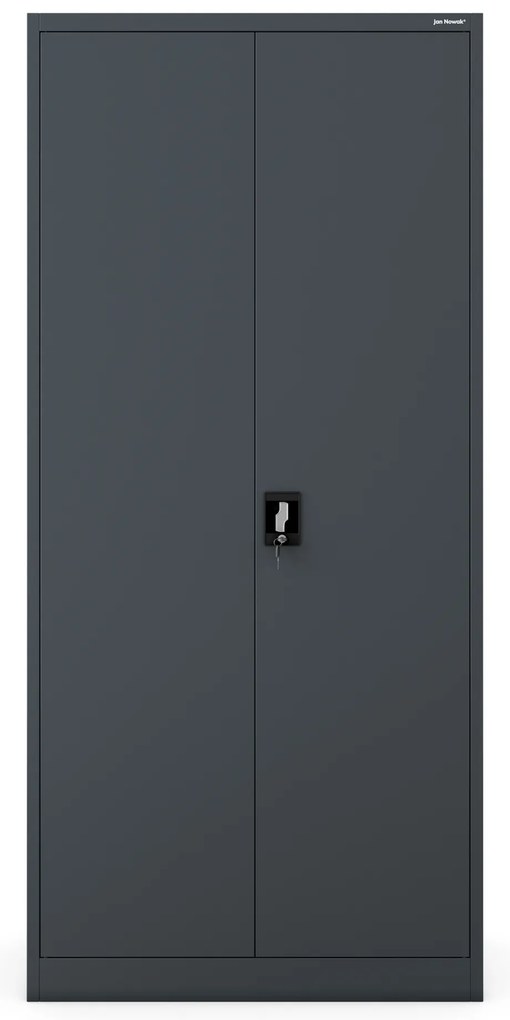 Szafa metalowa na dokumenty biurowa, wysoka, antracytowa, 900x1950x400 mm: JAN H