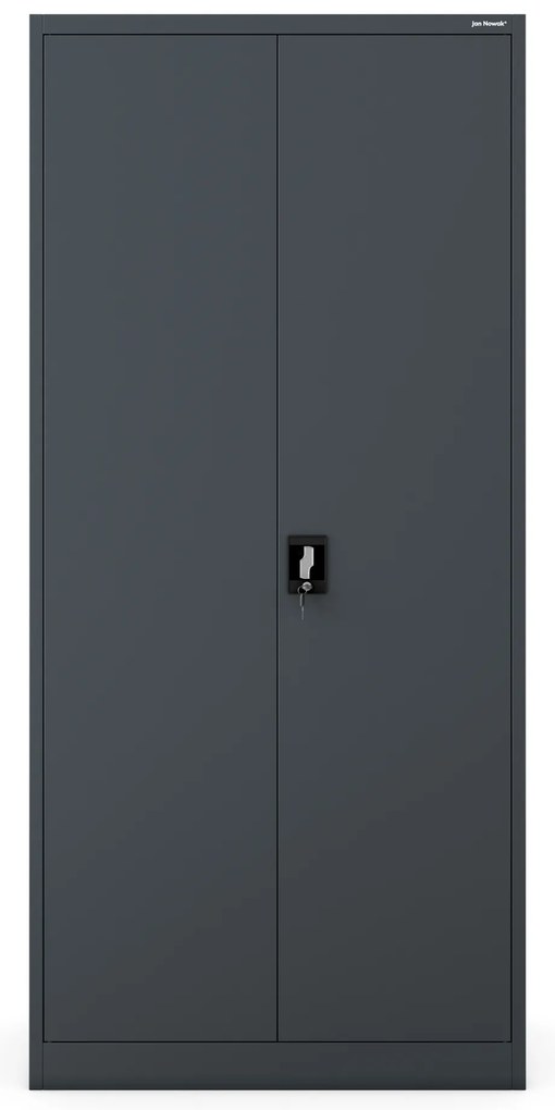 Szafa na dokumenty biurowa metalowa antracytowa: JAN H, 900 x 1950 x 400 mm