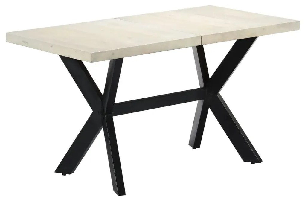 Stół do jadalni z drewna mango Glefro 2X – biały