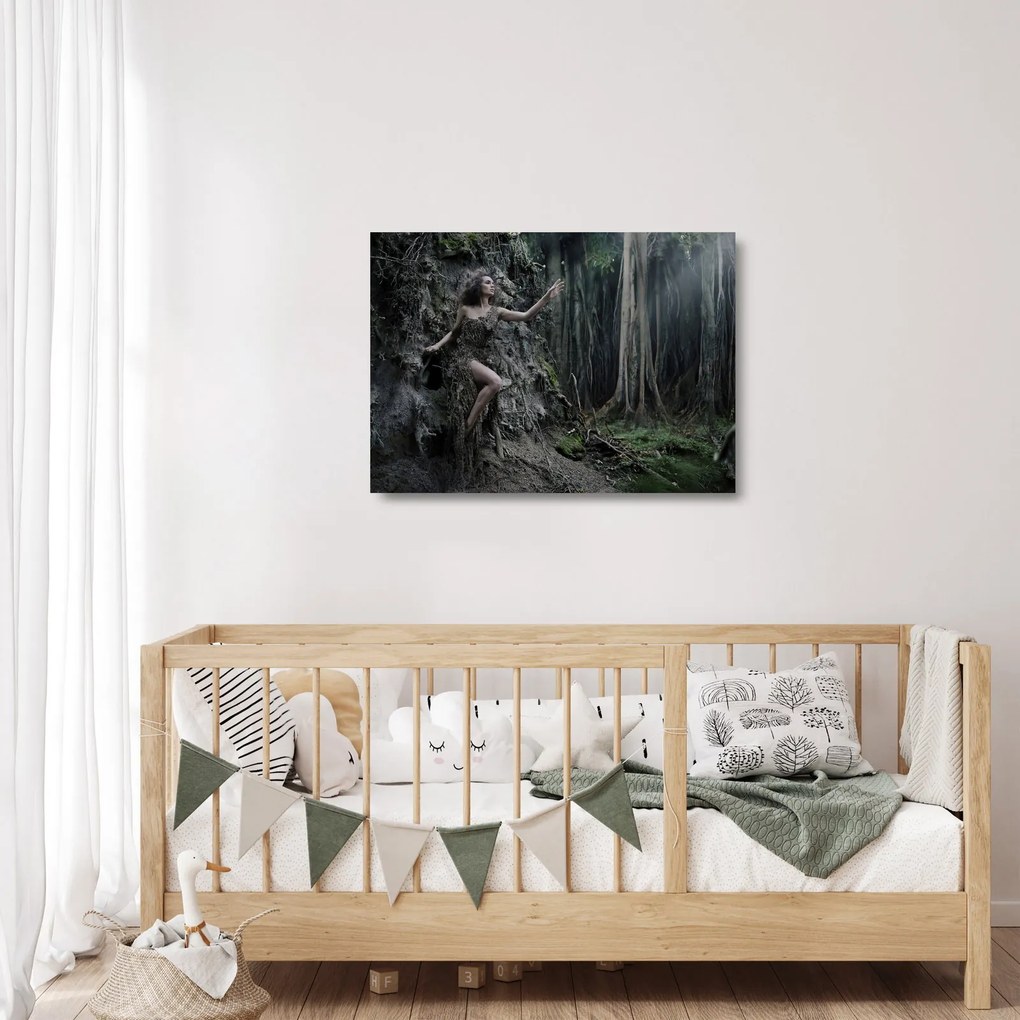 Obraz na szkle - Leśna wróżka (70x50 cm)