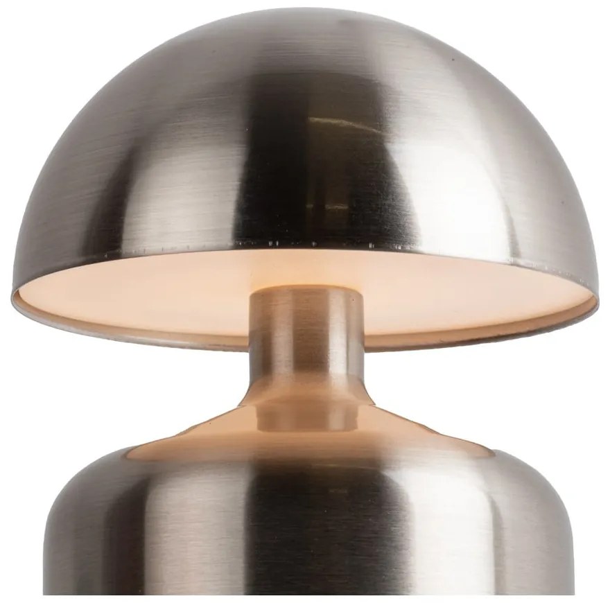 Szara lampa stołowa LED (wys. 15 cm) Impetu – Leitmotiv