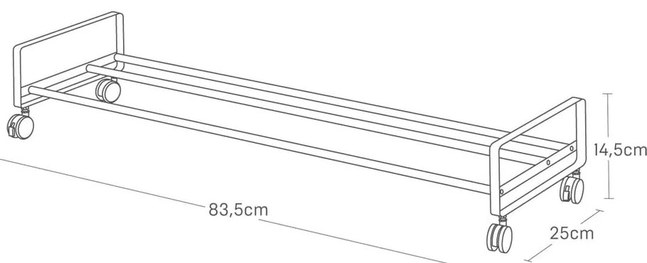 Czarny metalowy regał na buty 83,5x14,5x27,5 cm Tower – YAMAZAKI