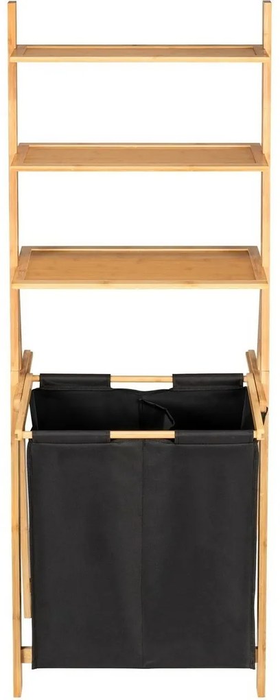 Wenko Regał drabinkowy z koszem na pranie Ecori, 152 x 35 x 57 cm