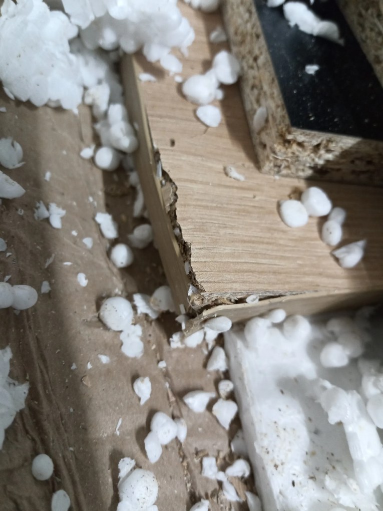 PROMOCJA Stół jadalniany MADO czarny z blatem w dekorze dąb artisan 120x80cm II klasa