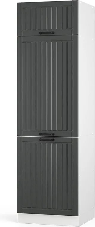 Szafka na lodówkę antracytowy domek wiejski 60x58.1x206.8 fame-line