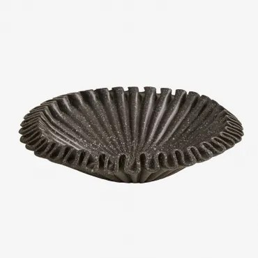 Dekoracyjna Misa Ø20 Cm Z Żywicy Irente Grafitowa Szarość & Ø30 Cm - Sklum