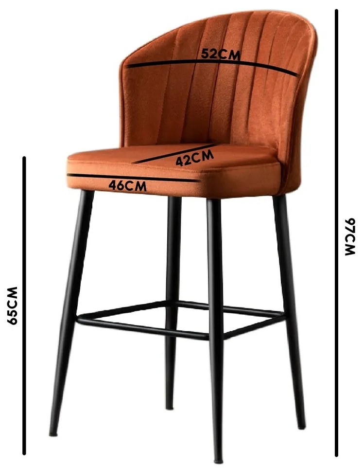 Zestaw krzeseł barowych Rubi Claret Red, 4 szt., 4 szt.