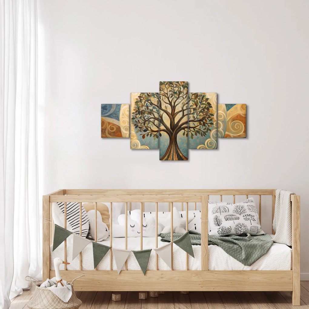 Obraz – Drzewo życia i spirale (125x70 cm)