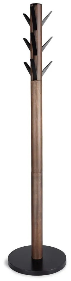 Czarny wieszak z drewna kauczukowego Flapper – Umbra