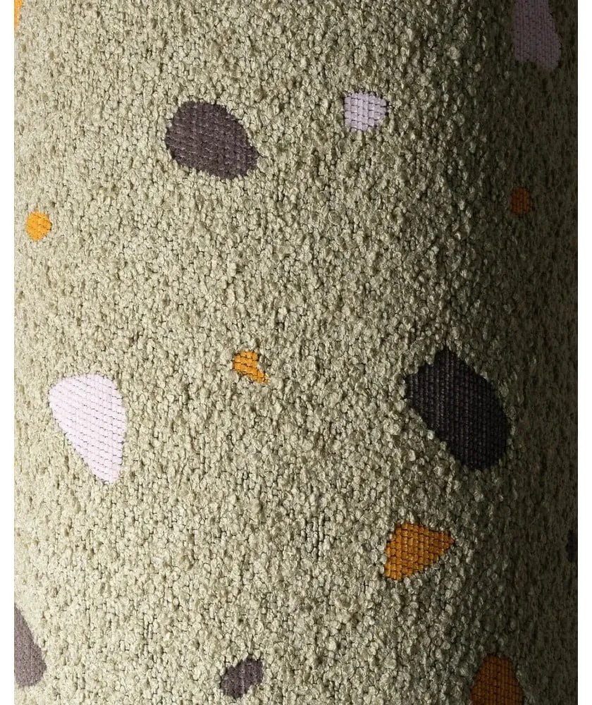 Zielony fotel dziecięcy z materiału bouclé/z tkaniny szenilowej Terrazzo Moon – Wigiwama